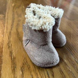 Cozy Tan Baby Booties